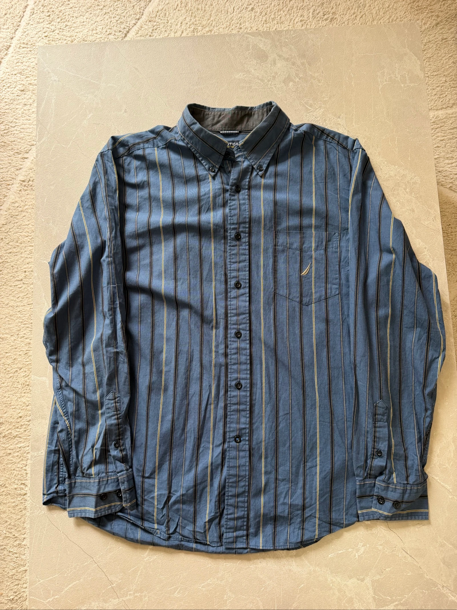 hemd Nautica blauw gestreept maat XL - zeer goede staat – photo 2